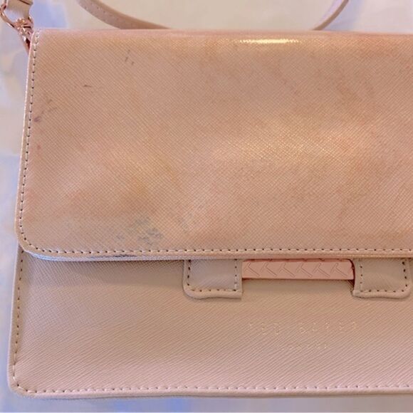 Ted Baker Crossbody Pink Patent Leather (has color transfer on front see pics) - Picture 2 of 9